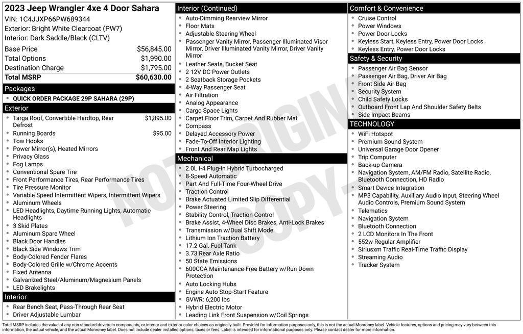 2023 Jeep Wrangler 4xe Sahara 4xe