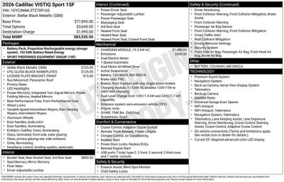 2026 Cadillac VISTIQ Sport