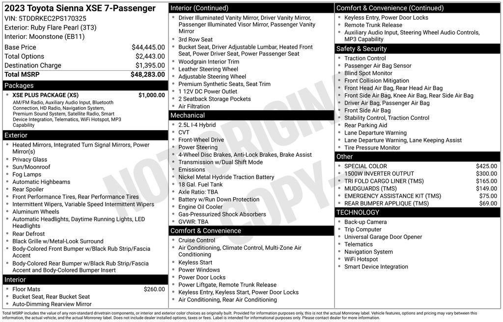 2023 Toyota Sienna XSE