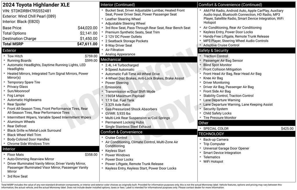 2024 Toyota Highlander XLE