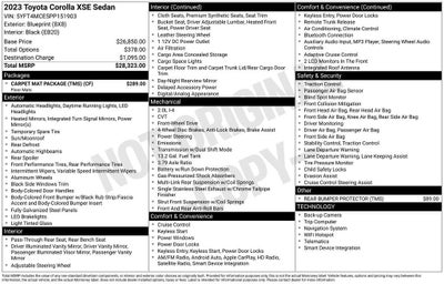 2023 Toyota Corolla XSE