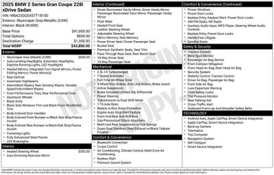 2025 BMW 2 Series 228 xDrive Gran Coupe