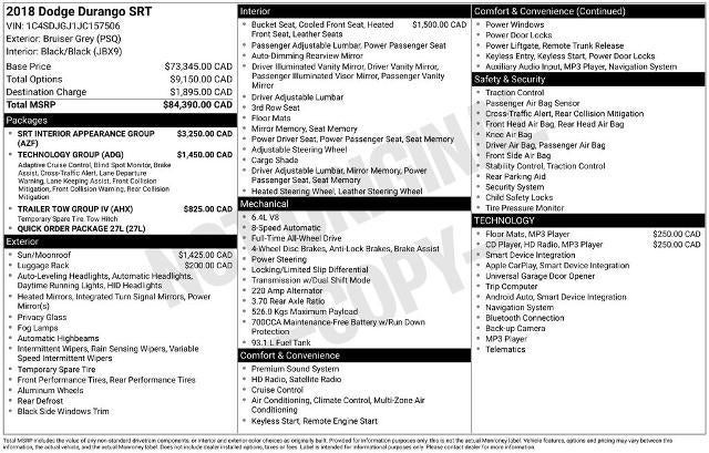 2018 Dodge Durango SRT