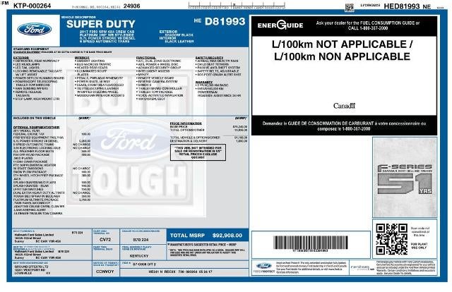 2017 Ford Super Duty F-350 SRW Platinum