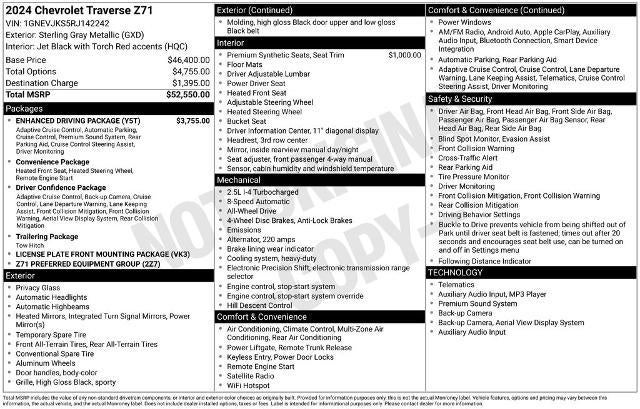 2024 Chevrolet Traverse AWD Z71
