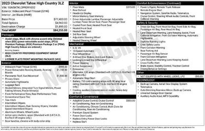 2023 Chevrolet Tahoe High Country