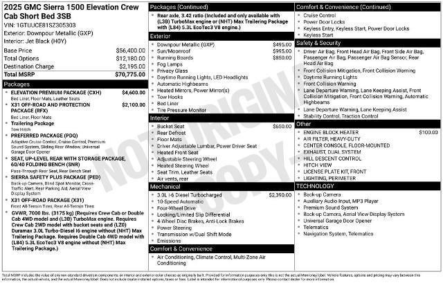 2025 GMC Sierra 1500 Elevation