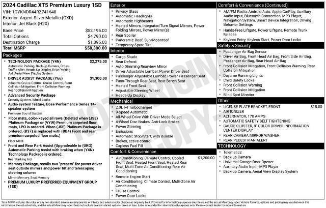 2024 Cadillac XT5 AWD Premium Luxury