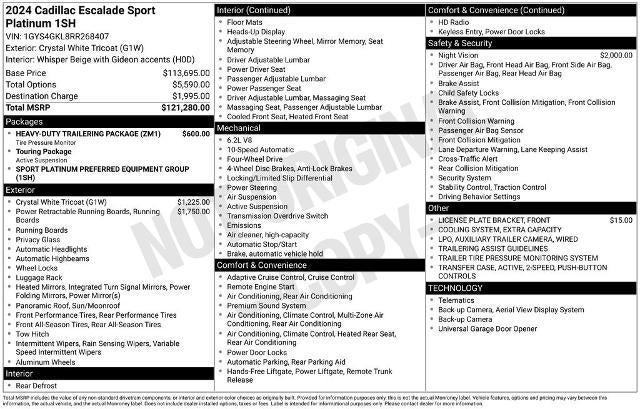 2024 Cadillac Escalade 4WD Sport Platinum