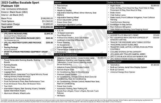 2023 Cadillac Escalade 4WD Sport Platinum