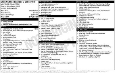 2025 Cadillac Escalade AWD V-Series