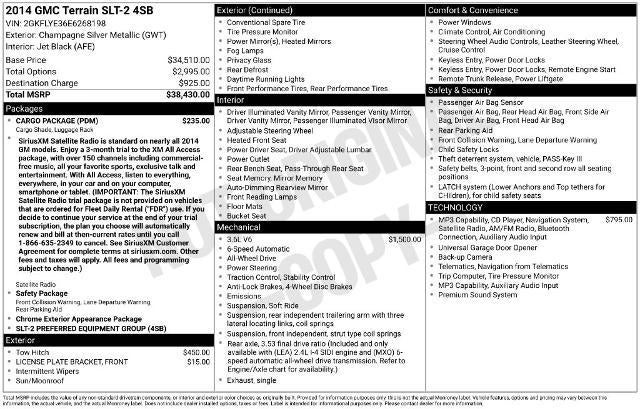 2014 GMC Terrain Base