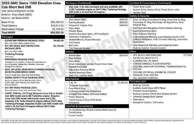 2025 GMC Sierra 1500 Elevation