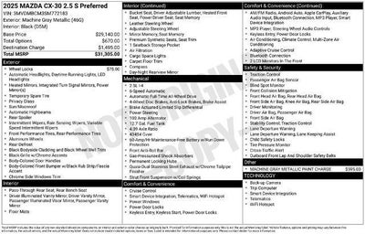 2025 Mazda Mazda CX-30 2.5 S Preferred Package