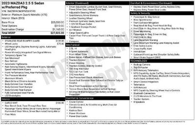 2023 Mazda Mazda3 Sedan 2.5 S Preferred
