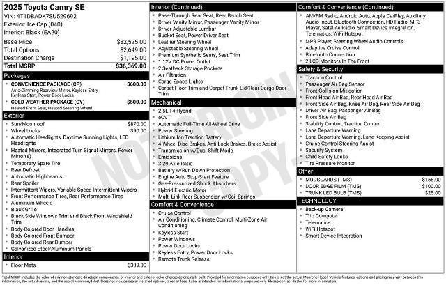 2025 Toyota Camry SE