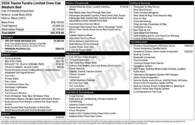 2026 Toyota Tundra 4WD Limited