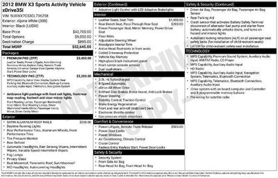 2012 BMW X3 AWD 4dr SUV