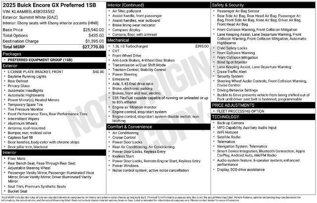 2025 Buick Encore GX Preferred