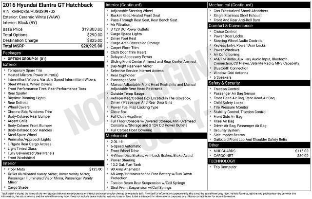 2016 Hyundai Elantra GT Base